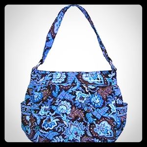 Like New Vera Bradley Blue Java quilted canvas han